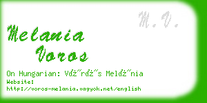 melania voros business card